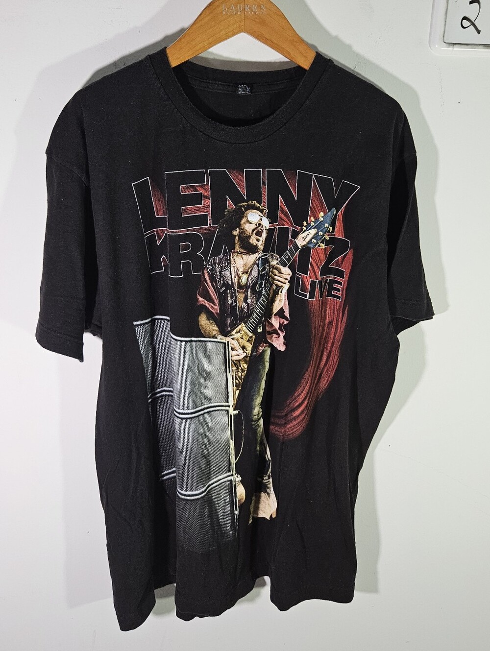 Lenny Kravitz Live Black Graphic Tour T-Shirt!
